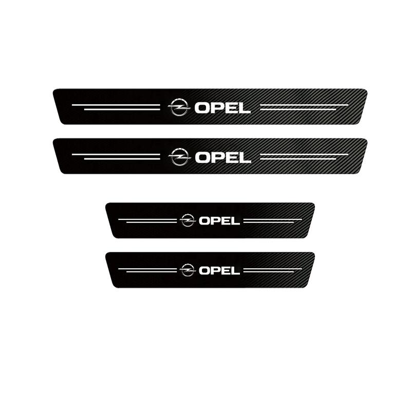 4pcs Carbon Fiber Anti-scratch Stickers for Car Thresholds For Opel Astra J G Insignia Corsa D Vectra C Zafira a Auto Gadgets