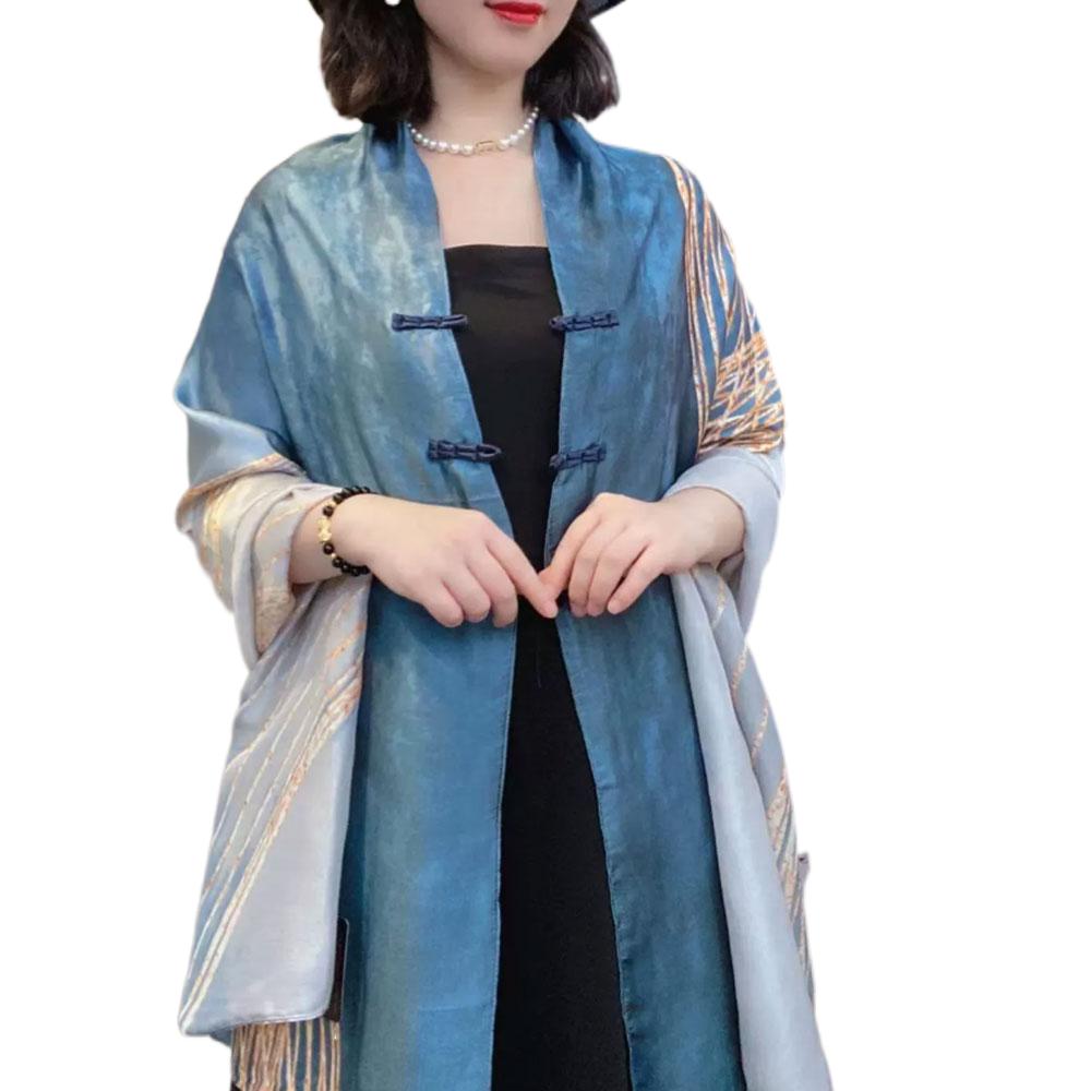 Sun Protection Silk Scarf Headscarf Thin Temperament Cardigan  For Women Lady Girl