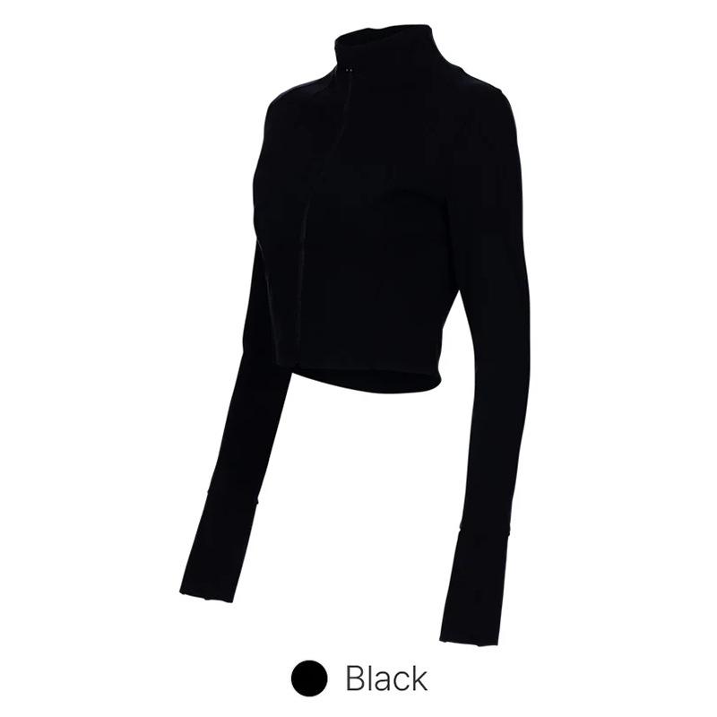 Nowa kurtka do jogi typu slim fit: Top sportowy z długim rękawem i stójką