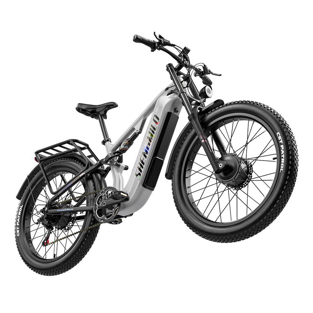 Shengmilo S600 Pro All-Terrain Electric Bicycle For Adult 48V25AH Battery 90KM Max Range 2*1000W Dual Motor 45KM/H Top Speed No ABE E-Mountain Bike