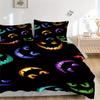 3pcs Halloween Pumpkins Bedding Set, Breathable and Soft, Suitable for All Seasons, Ideal for Home Use, Suitable for Bedroom Decor 21162