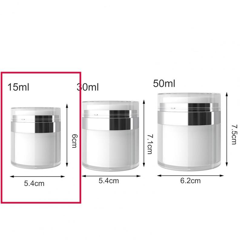 1Pc 15g Airless Pumpe Glas Leere Acryl Creme Flasche Nachfüllbar Kosmetische Einfach Zu Bedienen Container Tragbare Reise Make-Up werkzeuge LM