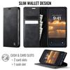 CaseMe Flip Leather Purse Holder Phone Case For iPhone 17 Pro Max Air 16E 16 15 Plus 14 13 12 11 X XS XR SE 2022 8 7 Shockproof Wallet Card Slot Cover