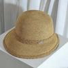 Straw Hat Women's Hand-woven Fine Grass Bucket Hat Big Eaves Sunshade Sun Protection Hat Summer Vacation Beach Hat