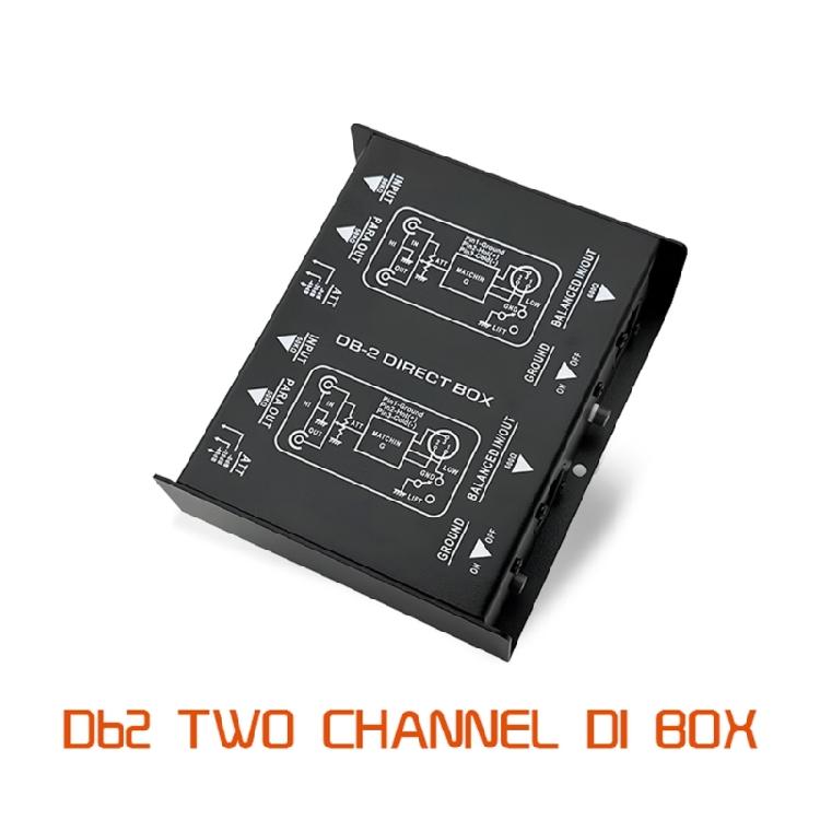 High Fidelitys Double Channel DI Box With Audios Ground Isolation Optimized For Recording 6.35mm/1/4 Input Interfaces