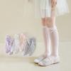 Children's Hollow Bow Long Socks Summer Ultra-thin Mesh Breathable Knee High Socks For Girls 2-6 Years Kids Princess Calf Socks