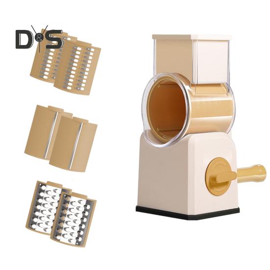 Tritatutto per verdure senza sforzo Base ad aspirazione forte 3 set di lame Tagliaverdure rotativo manuale manuale Fornitura da cucina