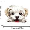 Cute Animal Dog Car Sticker Waterproof PVC Double-Sided Printed Puppy Car Decal Funny Dog Peeking Decal for Car Window Bumper Truck Wall Laptop Car