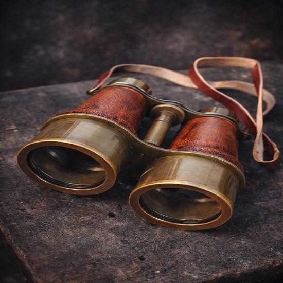 Nautical Brass Pirate Spyglass Telescope Marine Leather Scope Collectible Gift