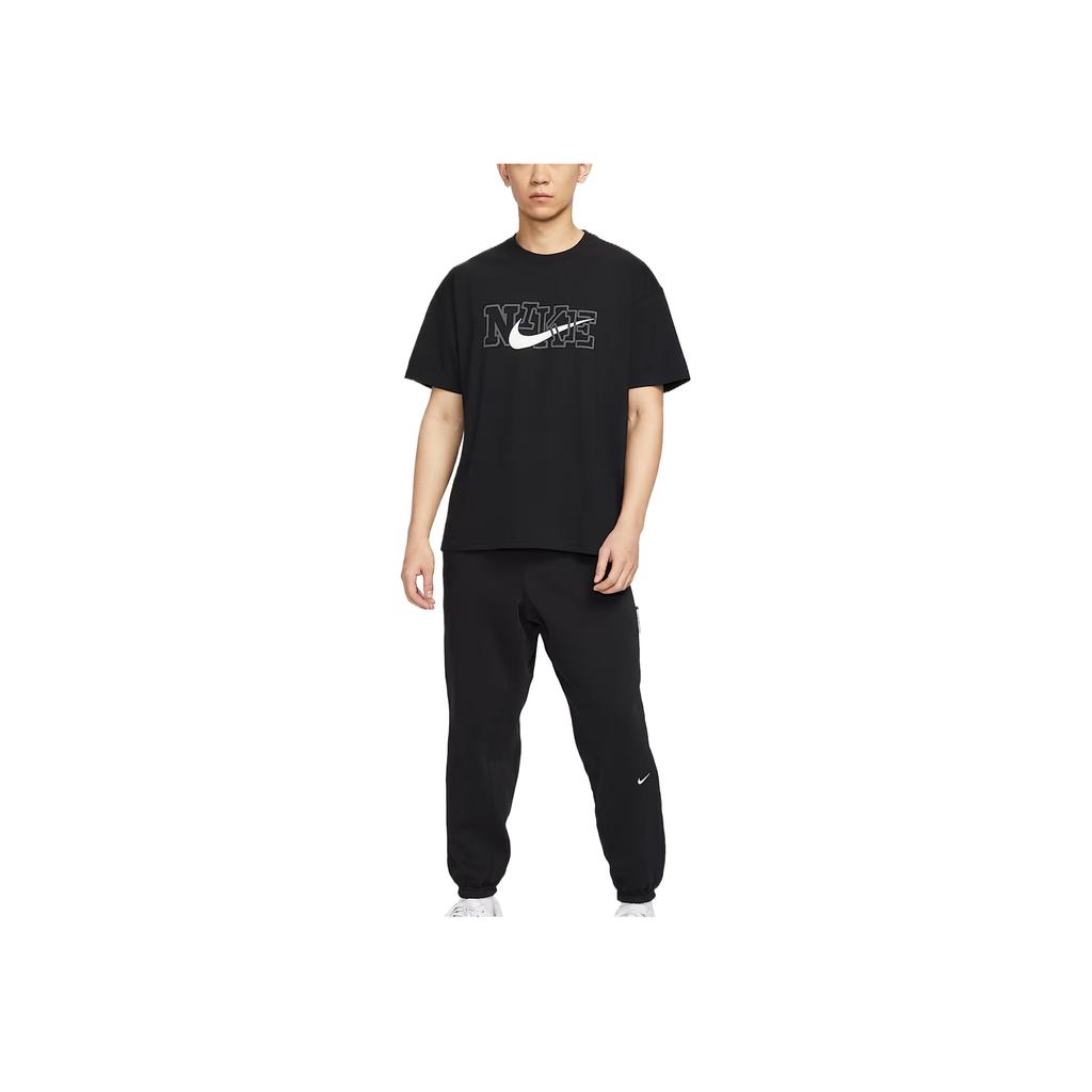 Nike Skin-Friendly Fashion Versatile Simple Short Sleeve T-Shirt Men Tops Black HJ3420-010