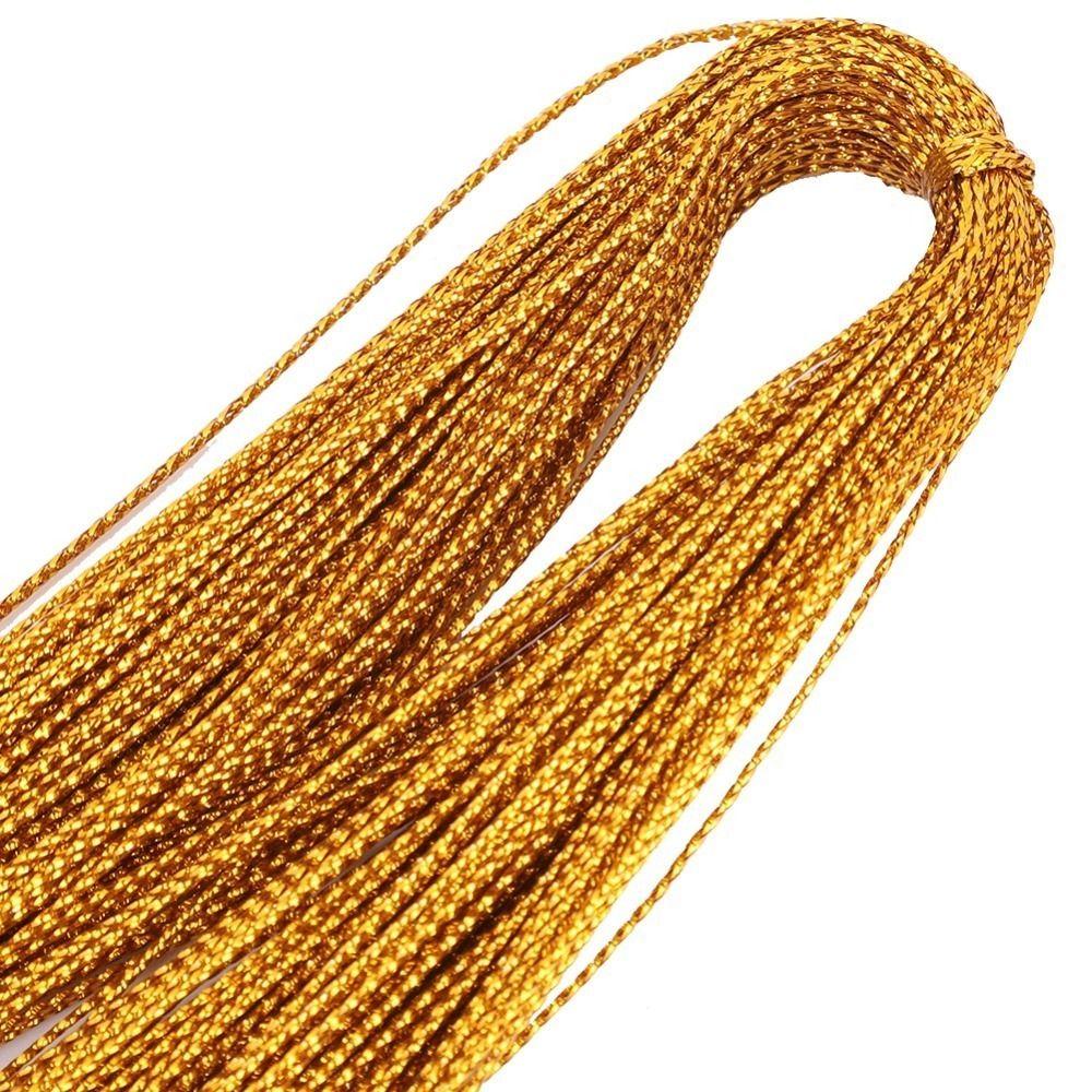 2pcs Non Stretch Metallic Cord String 1mm Thickness Jewelry Making Thread DIY Craft Cord Hang Tags