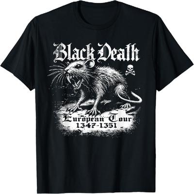 Tricou Istorie Medievală Șobolanul Ciumei Turul European al Ciumei Negre