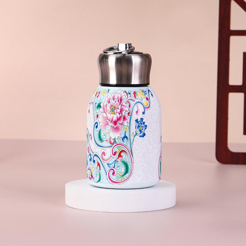 300Ml Portable Pocket Cup Insulated Cup Outdoor With Lifting Ring Double-Layer Vacuum Handy Cup Stainless Steel Insulated Cups