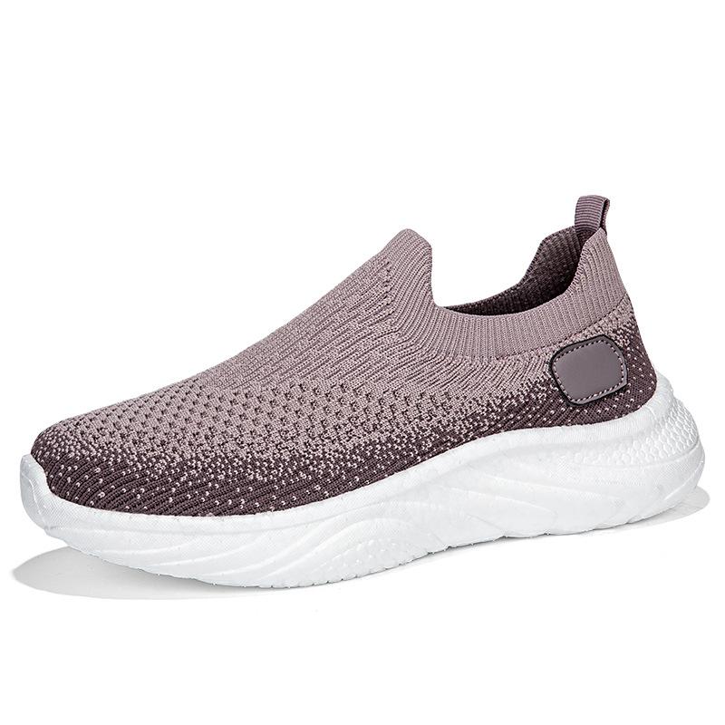 Autumn Outdoor Couple Shoes New Mesh Breathable Lightweight Sports Shoes Flying Weaving Casual Men