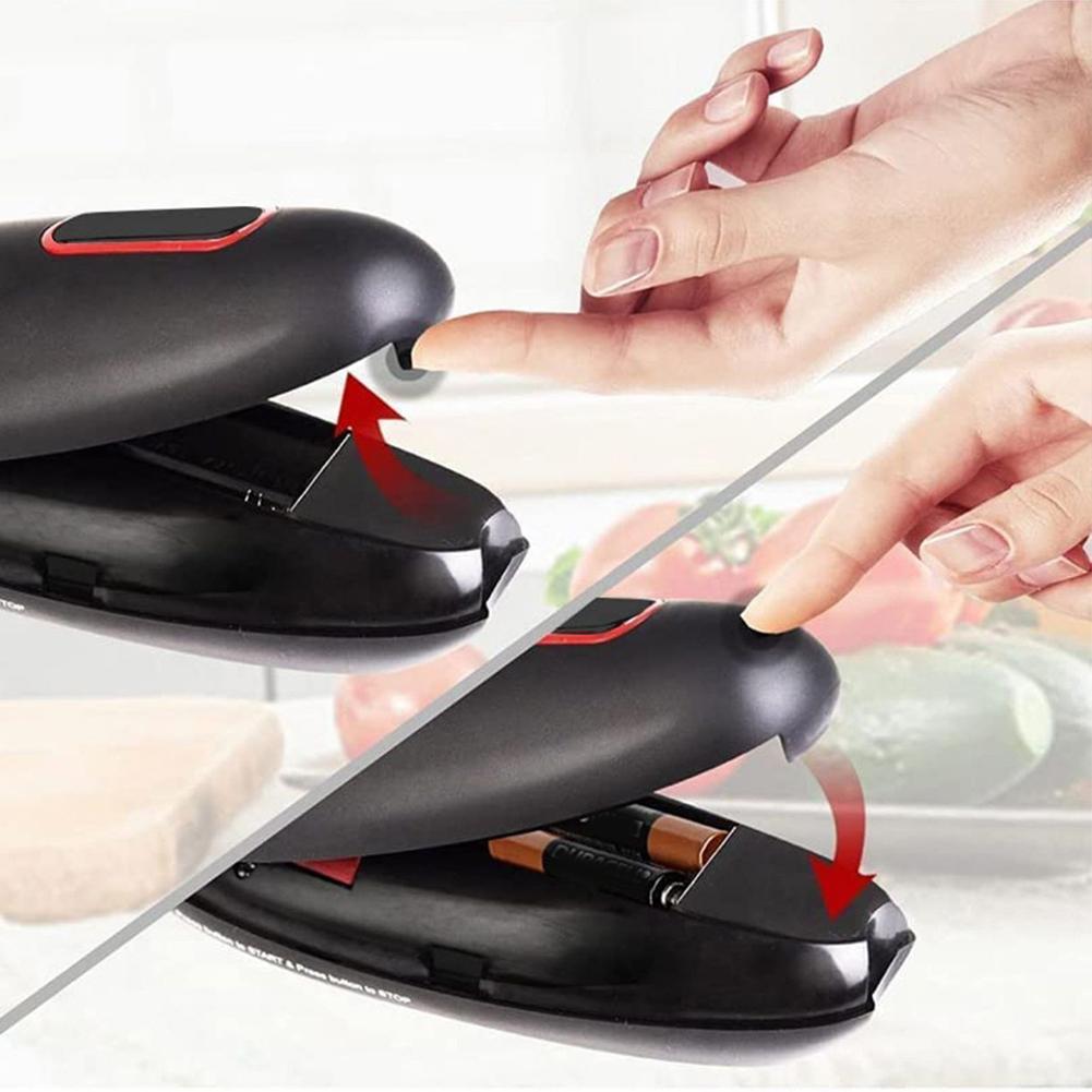 One-Touch Operation Electric Can Opener Battery Powered Automatic Smooth Edges Jar Opener One-Key Can Opener Kitchen Tool Gadget