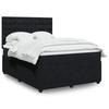VidaXL Slat Bed Base and Mattress Black 160x200 Cm Velvet, Bed, Platform Bed, Panel Bed, Bedroom Furniture 3292396