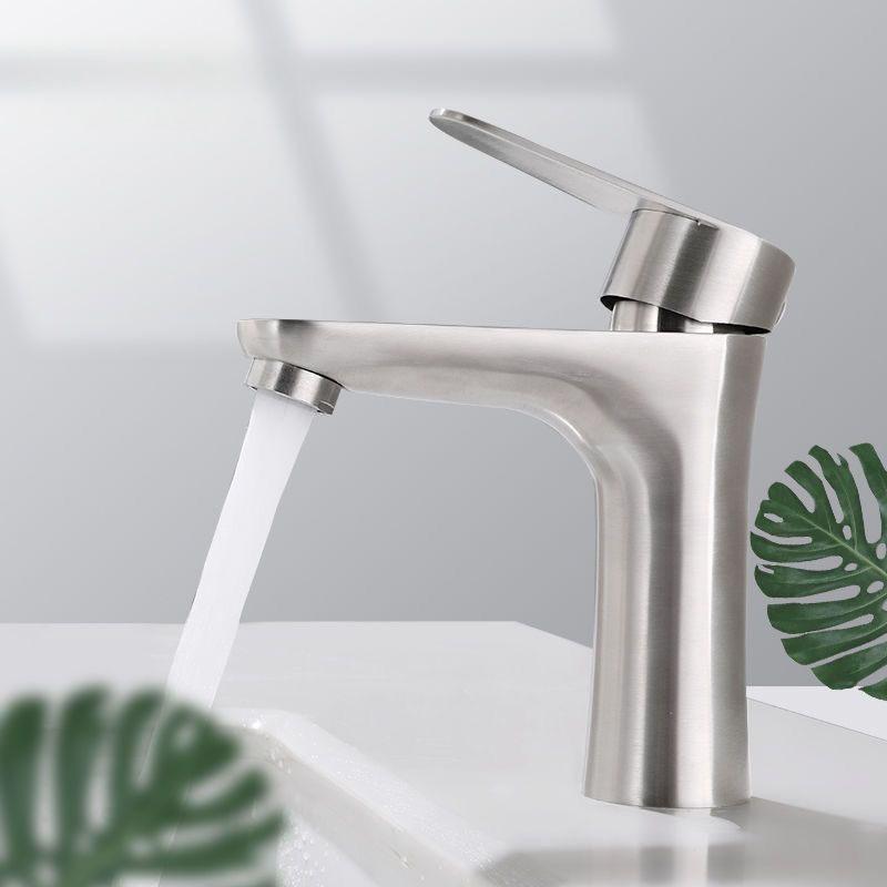 304 Stainless Steel Bathroom Faucet Thickened Material Basin Faucet Hot and Cold Mixer Faucet Single Handle Sink Tap