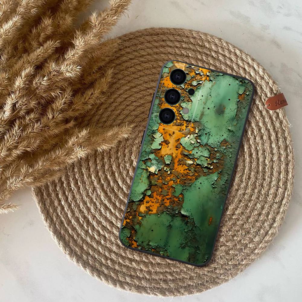 Retro Industrial Style Rusty Phone Case For Samsung S25,S24,S21,S22,S23,S30,Ultra,S20,Plus,Fe,Lite,Note,10,9,5G Black Cover