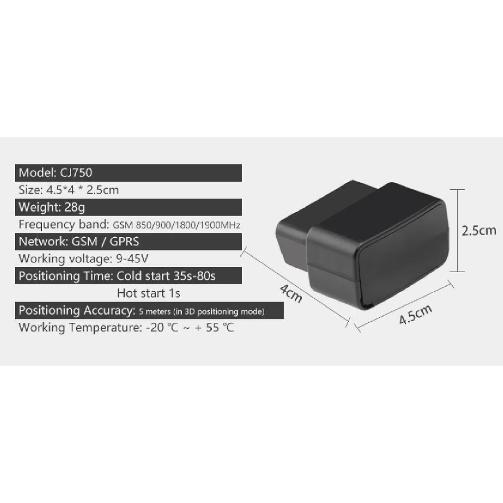 4G Mini OBD GPS Tracker Car ACC Status Location Shock Move SMS Call Alarm Tracking Geofence Locator Free APP IOS Andriod