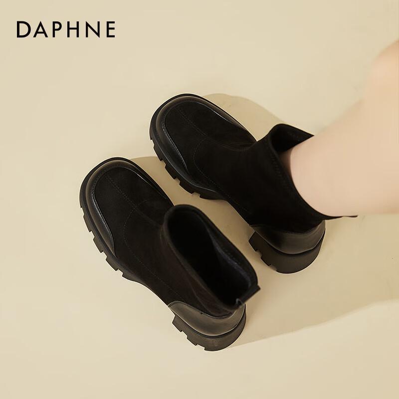 Daphne Women s Fleece-Lined High-Heel Ankle Boots 35 чёрный