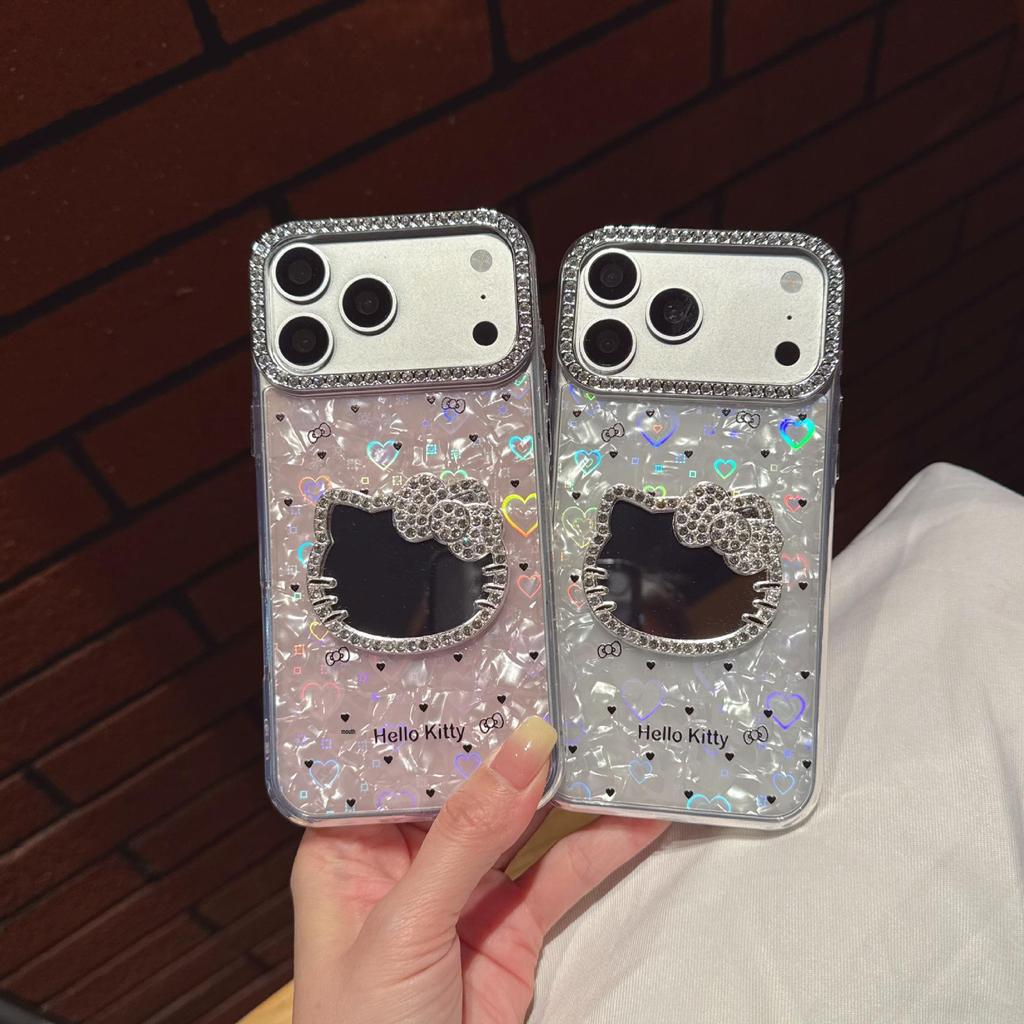 Bright Diamond KT Cat Mirror Case for Honor 500 Pro/nova 15 Pro/P80/90 Pro Max