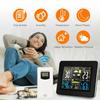 PDTO Weather Station Wireless Thermometer Hygrometer Digital Desk Alarm Clock