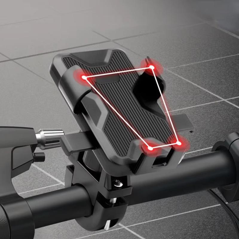 Rotatable Motorcycle Phone Holder with Innovative Locking System Provides Stability and Shock Protection for Devices