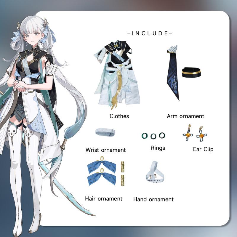 Game Wuthering Waves Jinhsi Cosplay Costume Halloween Party Outfits Performance