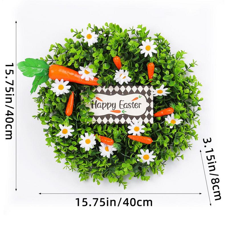 Påskkrans Dekorationer Morot Och Prästkrage Utomhusgirlang Dörrprydnad Vårkrans För Sovrumsfönster Vardagsrum