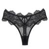 Damen Low Waist Ultra Dünne Durchsichtige Spitze Tanga Höschen Mit Baumwollzwickel