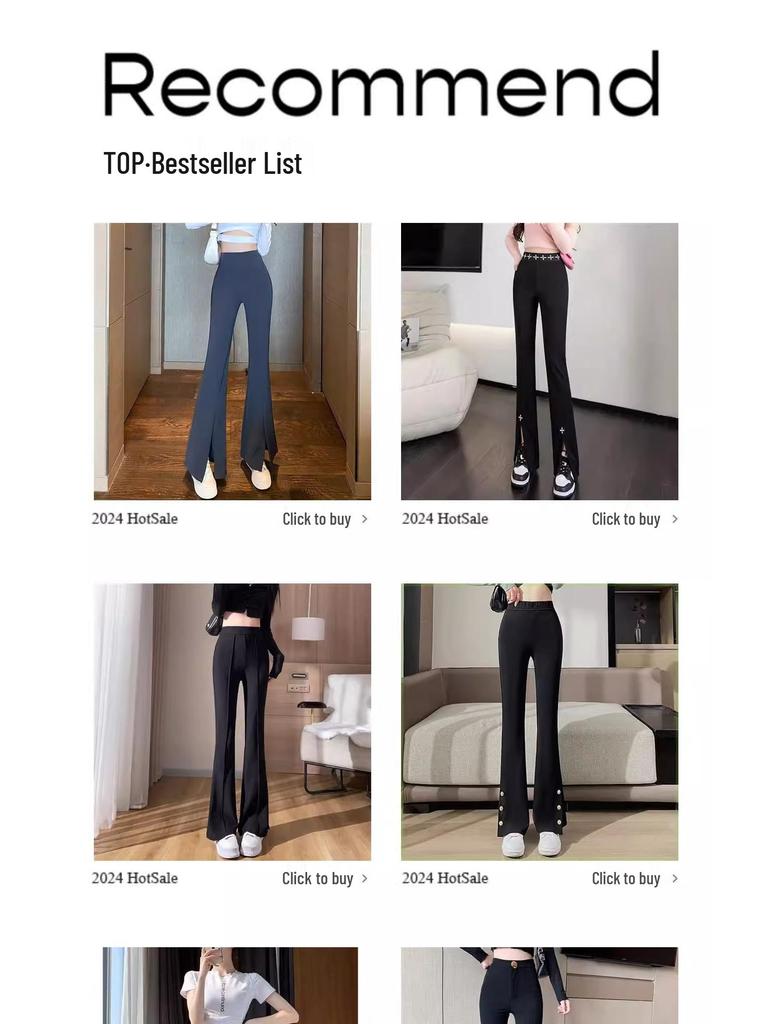 **Women's High Waist Black Micro Flare Pants - Slimming, Petite, Elastic, Stretch, Summer Style for the Middle East**