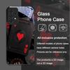 Creative The Ace of Spades Pattern Tempered Glass Phone Case for Samsung Galaxy A56 A72 A55 A54 A53 A52 A36 A15 A14 A13 5G Cover