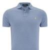 Polo Ralph Lauren Solid Color Logo Pattern Embroidered Pullover Straight Fit Short Sleeve Polo Shirt Men tops Blue 710705571-009