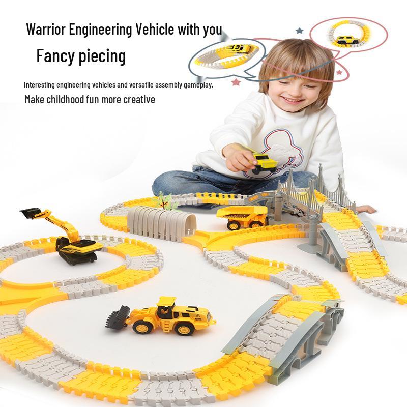 DIY Electric Track Toy: Children's Construction Vehicle & Excavator Set