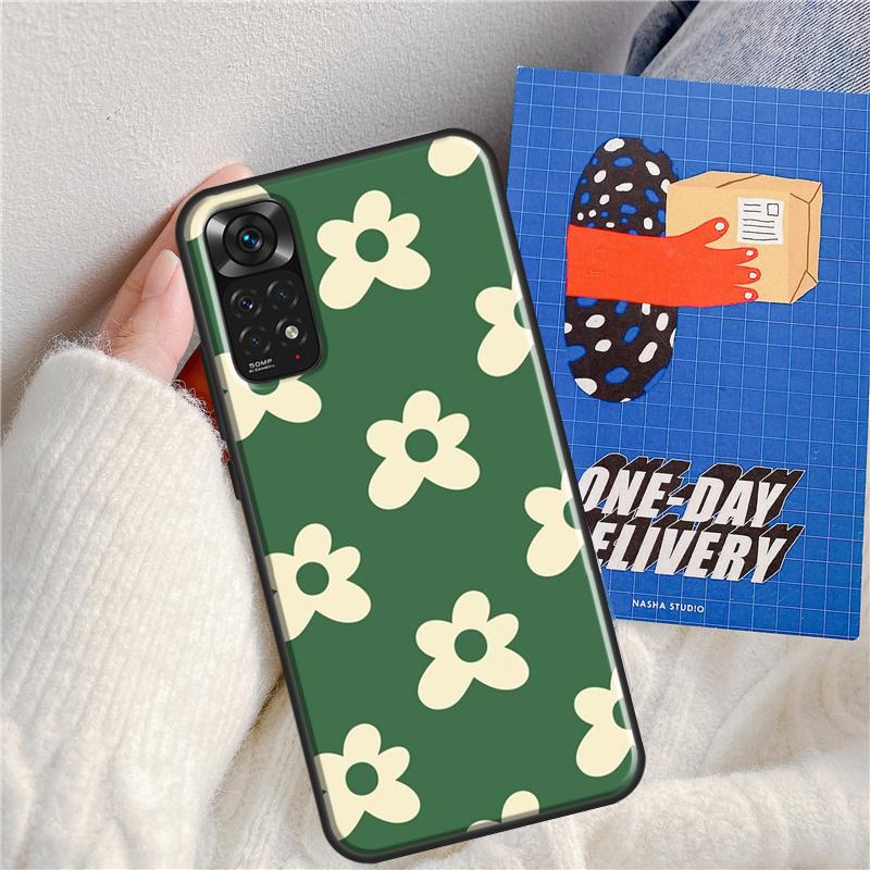 Green Aesthetic Case For Redmi Note 11 Pro Cover For Redmi Note 10 Pro 8 9 10S 11S 9A 9C K50 K40 Gaming