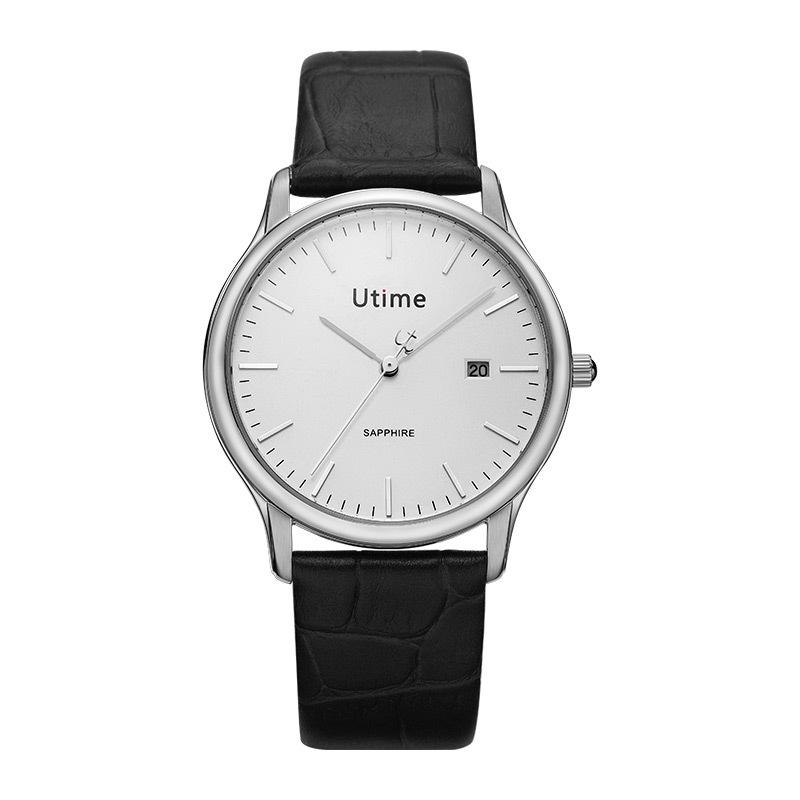 Utime High-End Leather Steel Case Men'S Watch Business Waterproof Belt Men'S Quartz Watch Men'S Watch