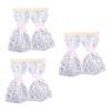 3 Pcs Dollhouse Lace Curtain Vintage Exquisite Elegant Miniature Lace Curtain for 1 12 Dollhouses Decoration Photography
