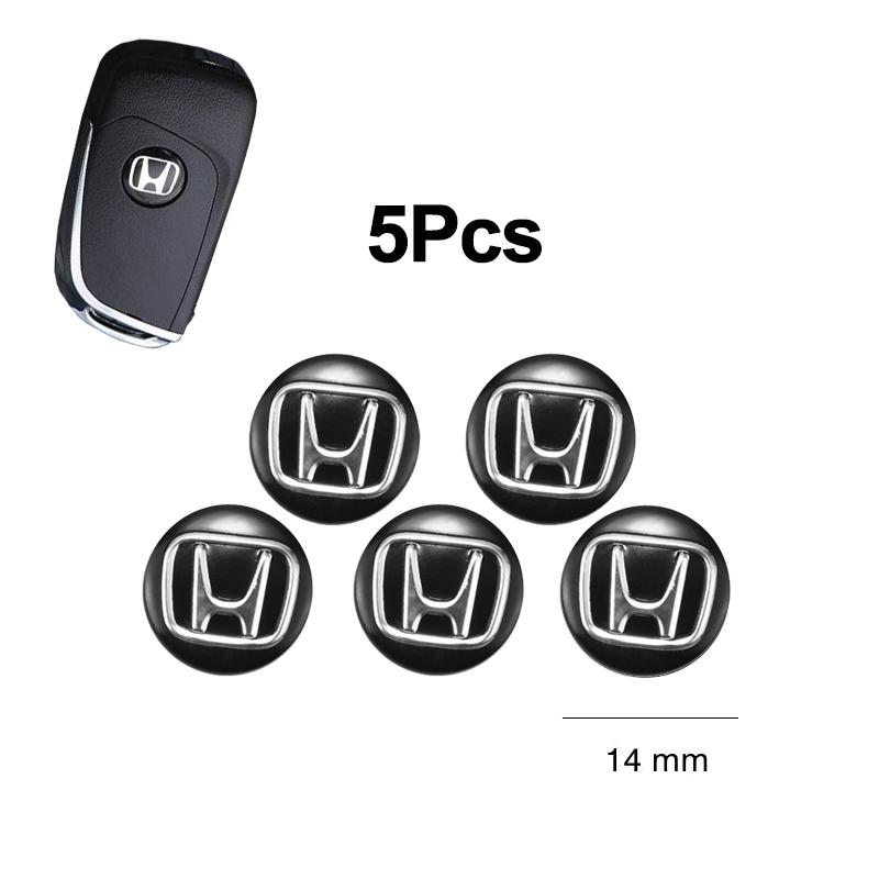 5/10Pcs Aluminium Metal Car Key Badge Stickers For Honda Civic FIT Accord Prelude CRV 5th City CRZ CRX Jazz HRV Pilot Odyssey LK6