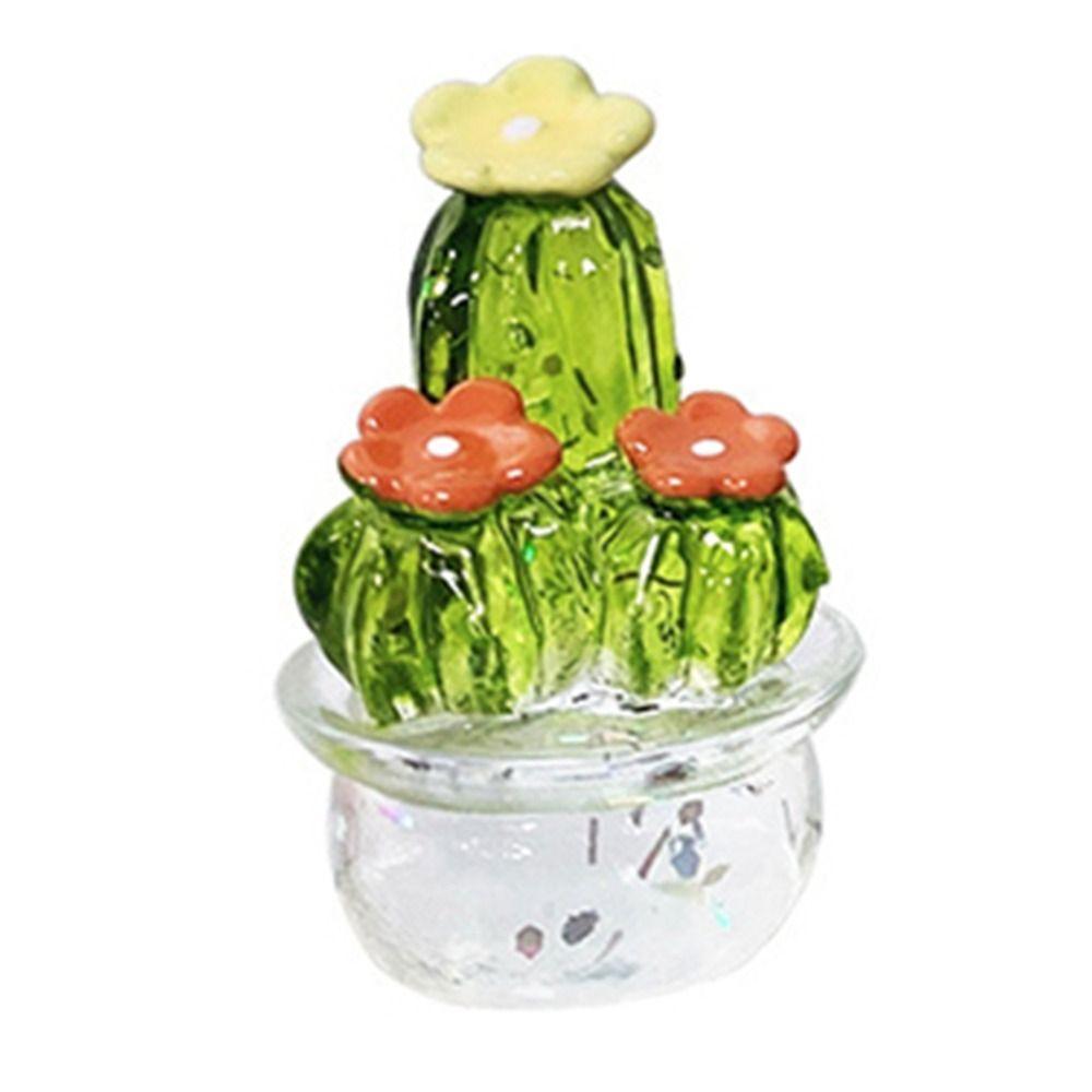 Handmade Cactus Sculpture Easy Use Miniature Figurines 1Pc Resin Craft  Desktop