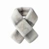 Thick Plush Cross Scarf Thermal Fluffy Muffler Double Sided Stole Faux Fur Collar  Office Workers