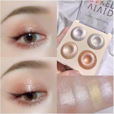 Four-color Baking Powder, High Disc Glitter, Shiny Eyeshadow, Broken Glitter, Ginger High-gloss Powder, Delicate Daily Makeup
