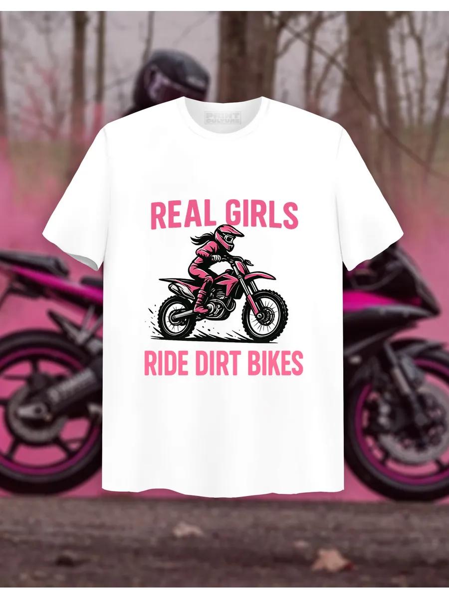 White T-shirt with  Real Girls  print 4XL