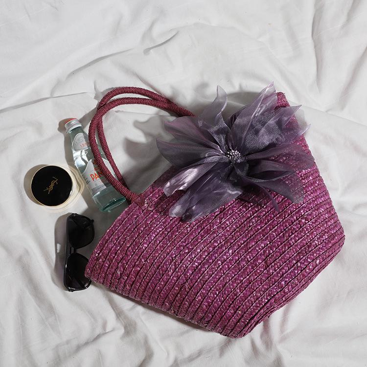 2025 Simple Straw Bag: Women's Pastoral Ins-Style Handbag for Beach Vacations