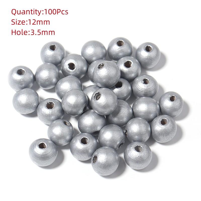 Natural Eco-Friendly Wooden Beads Round Heart Large Hole Loose Spacer Wood Beads For Jewelry Making DIY Charm Bracelets Necklace
