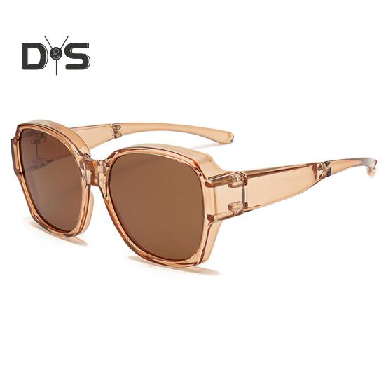 1 Pair Polarized Sunglasses UV400 Protection High Definition Lenses Folding Cover Design Functional Polarized Eyewear