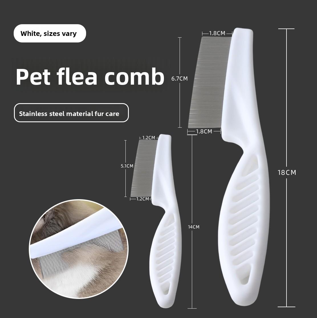 

Flea-proof Fine-tooth Pet De-shedding Comb Small белый