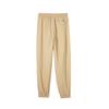 Puma Team Woven Pants With Letter Print, Mid-Waist Drawstring, And Comfortable Elastic Cuffs Men Bottoms Oatmeal 630358-91