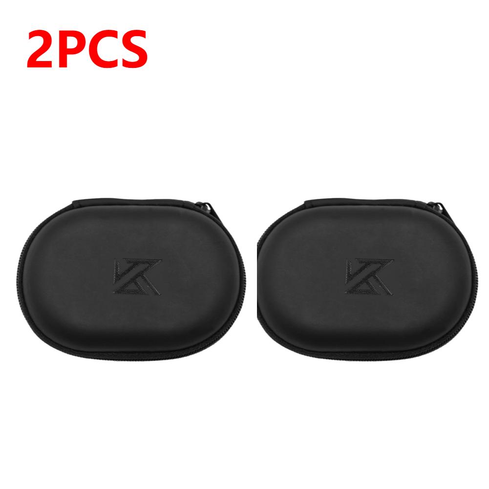 1-10PCS KZ Earphones Oval Storage Bag Wired Headphones PU Zipper Storage Box Portable Hold Case Container for KZ BA10 AS10 ES4