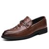 2024 New Fashion Business Leather Shoes Dress Groom Shoes Low Help Set Foot Leather Alligator Print Casual Shoes Man Lofer Shoes