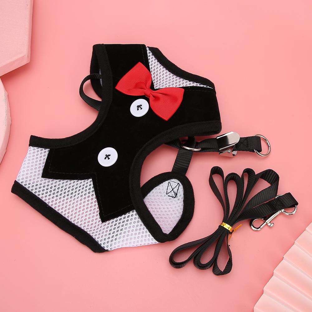 

Pet Polyester Evening Dress Chest Straps Harness with Traction Rope for Dog CatL L